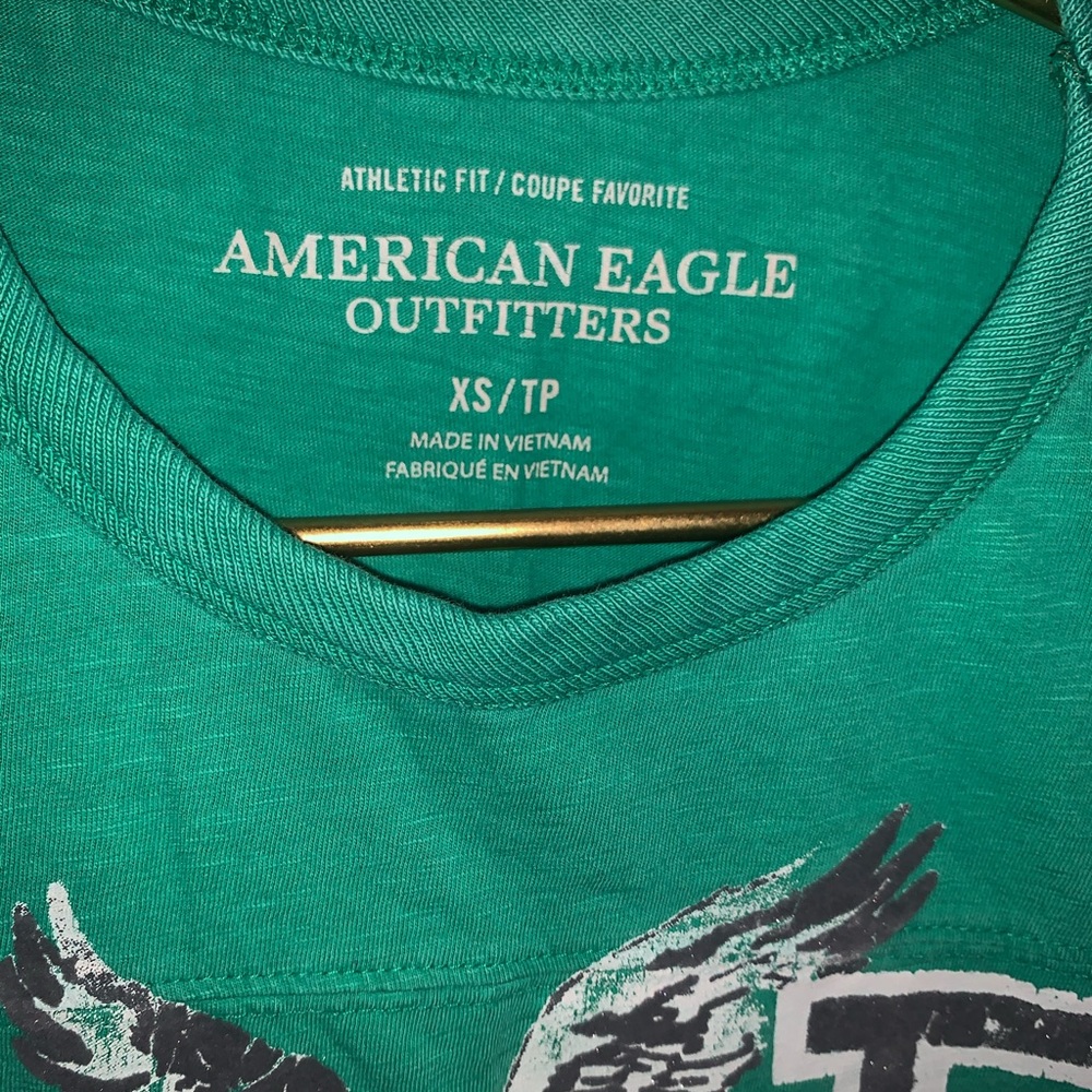 Green American eagle outfitters T-shirt graphic Athletic Fit Eagle-R.TM - Picture 4 of 4
